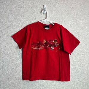 VINTAGE Harry Potter T Shirt Boys Youth Large Red Quidditch Graphic Movie 00s
